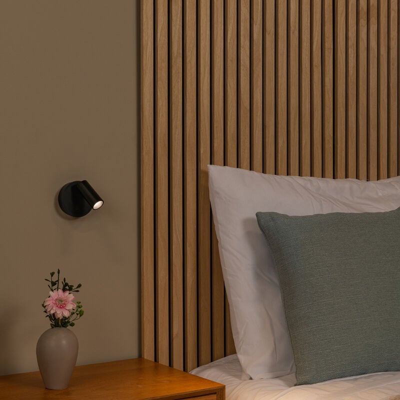 Lucide Toni ladattava LED-seinävalaisin musta